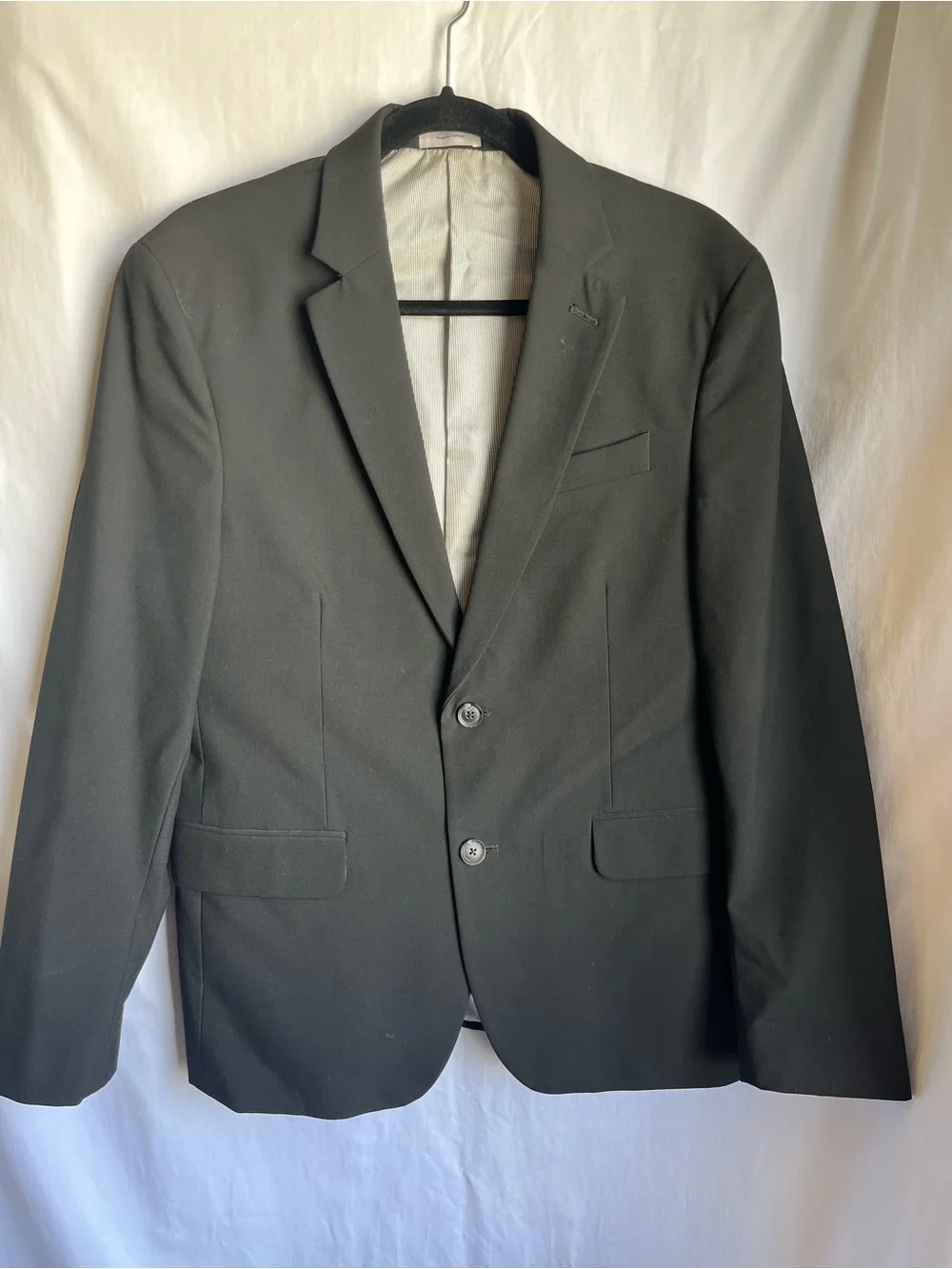 jf j.ferrar Men's Black Two-Button Sport Coat